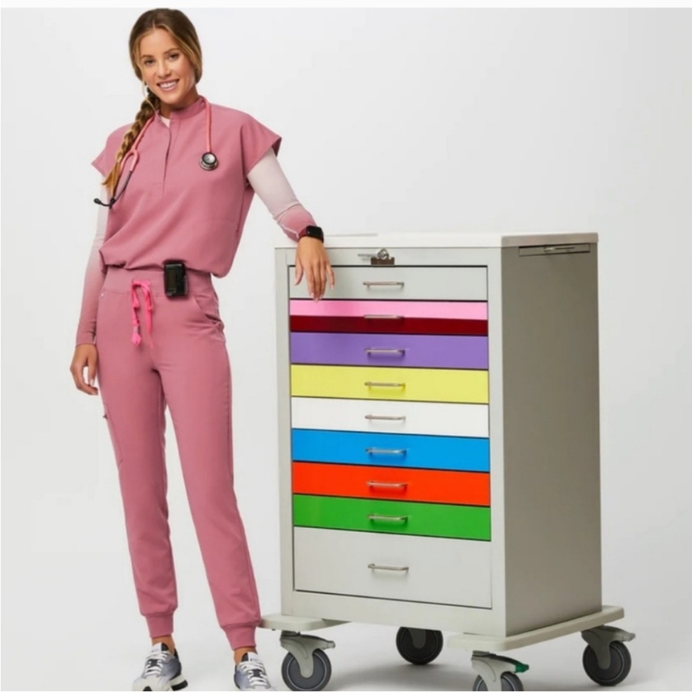 SET) Figs High Waist Zamora Mauve Jogger Pants and Top